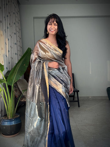 Neerja - Zari Chanderi Handwoven Saree