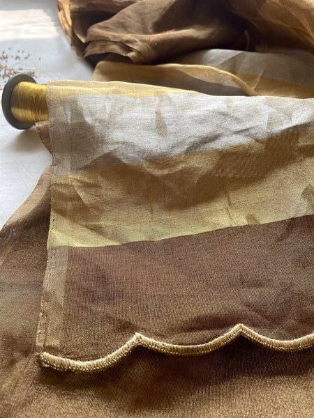 Tissue Chanderi handwoven Saree- Gold