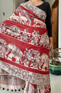 Kalamkari - Printed cotton mul saree
