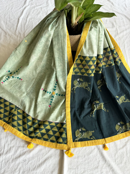 Embroidered Patchwork stole