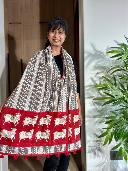 Kamadhenu- Patchwork Stole