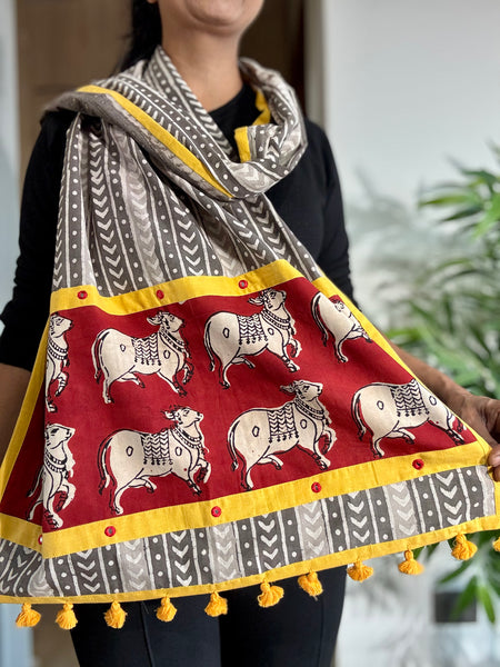 PanchGau- Patchwork Stole