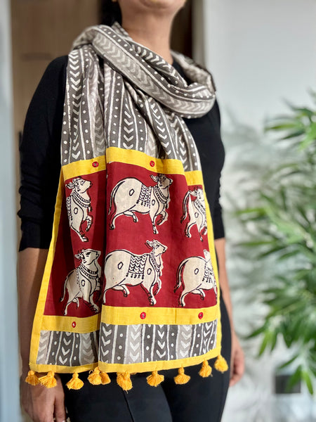 PanchGau- Patchwork Stole