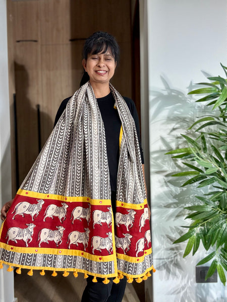 PanchGau- Patchwork Stole