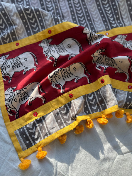 PanchGau- Patchwork Stole