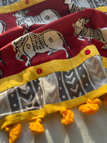 PanchGau- Patchwork Stole