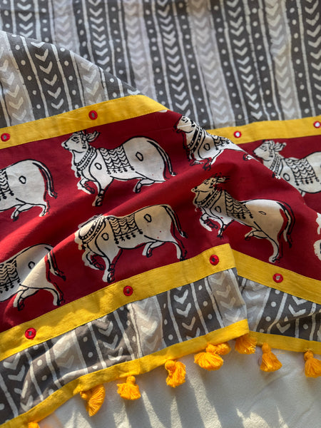 PanchGau- Patchwork Stole