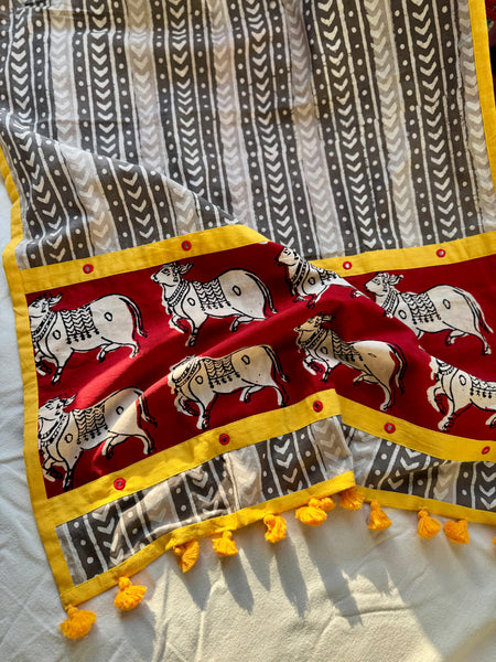 PanchGau- Patchwork Stole