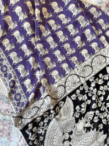 Kalamkari - Printed cotton mul saree