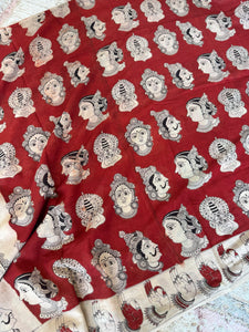 Kalamkari - Printed cotton mul saree