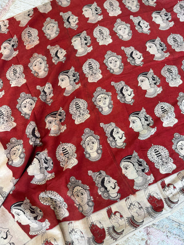 Kalamkari - Printed cotton mul saree
