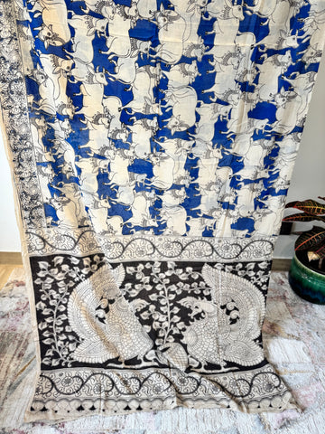 Kalamkari - Printed cotton mul saree