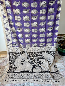 Kalamkari - Printed cotton mul saree