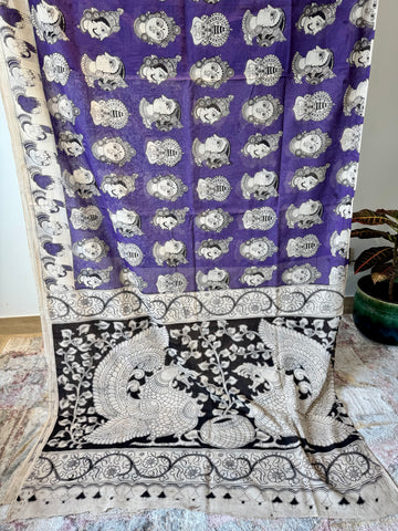 Kalamkari - Printed cotton mul saree