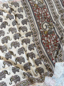 Kalamkari - Printed cotton mul saree