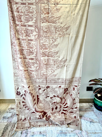 Kalamkari - Printed cotton mul saree
