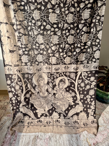 Kalamkari - Printed cotton mul saree