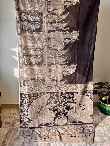 Kalamkari - Printed cotton mul saree