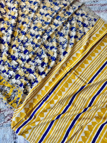 Kalamkari - Printed cotton mul saree