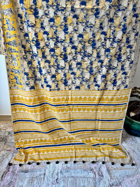 Kalamkari - Printed cotton mul saree