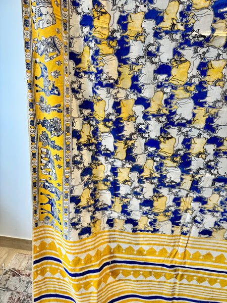 Kalamkari - Printed cotton mul saree