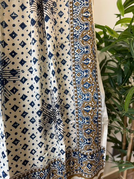 Tissue Pallu Ajrakh Modal Silk Dupatta