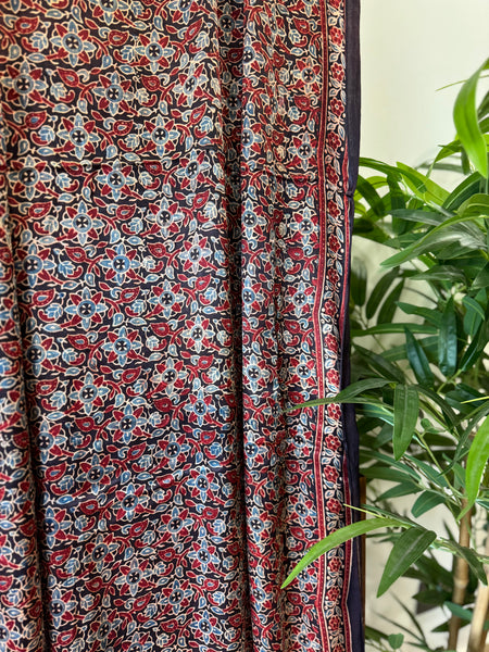 Tissue Pallu Ajrakh Modal Silk Dupatta