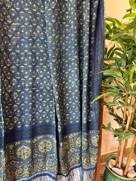 Tissue Pallu Ajrakh Modal Silk Dupatta