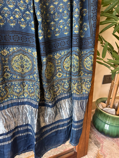 Tissue Pallu Ajrakh Modal Silk Dupatta