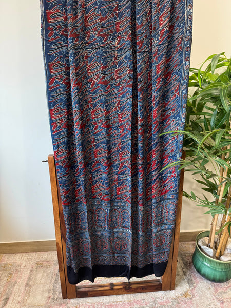 Ajrakh Modal Silk Dupatta