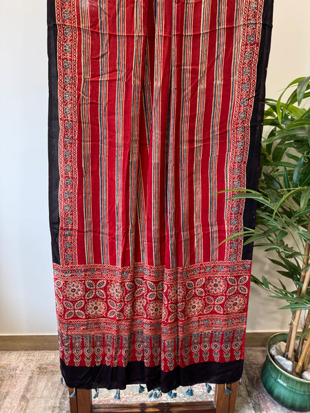Ajrakh Modal Silk Dupatta