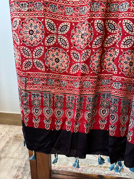 Ajrakh Modal Silk Dupatta