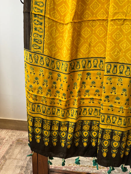 Ajrakh Modal Silk Dupatta