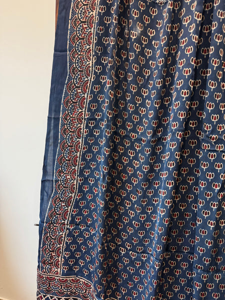 Tissue Pallu Ajrakh Modal Silk Dupatta