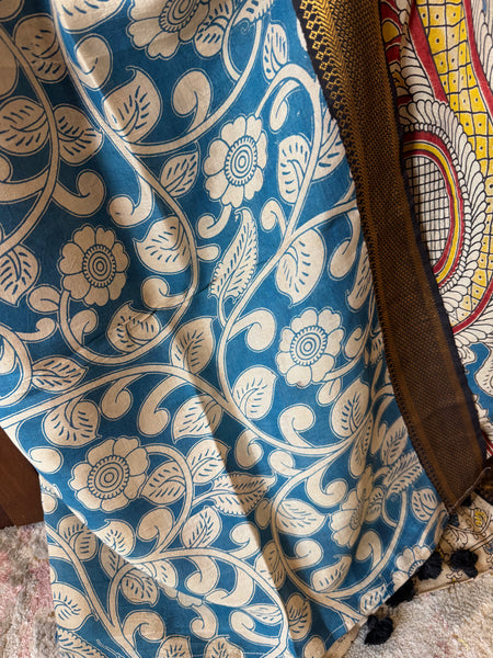 Kalamkari - Printed Bangalore Silk Zari Saree
