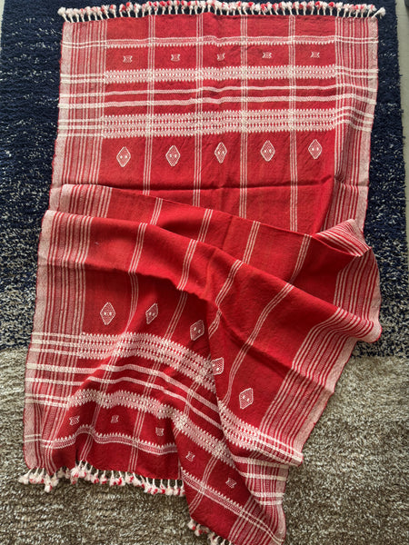 DESI WOOL (sheep wool) NATURAL DYED HAND WOVEN BHUJODI SHAWL