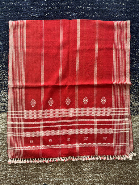 DESI WOOL (sheep wool) NATURAL DYED HAND WOVEN BHUJODI SHAWL