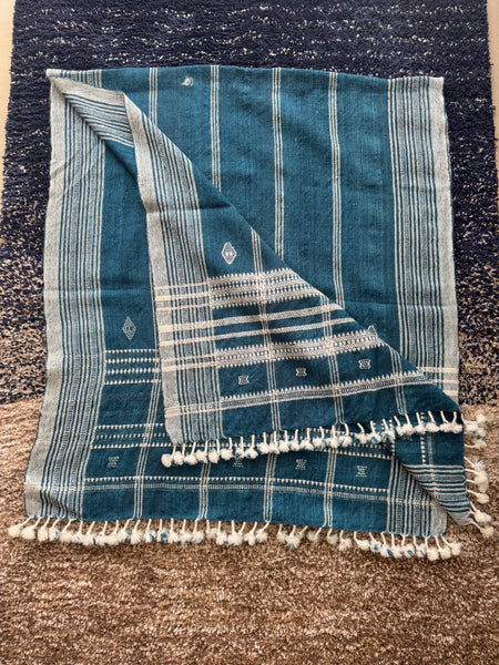 DESI WOOL (sheep wool) NATURAL DYED HAND WOVEN BHUJODI SHAWL