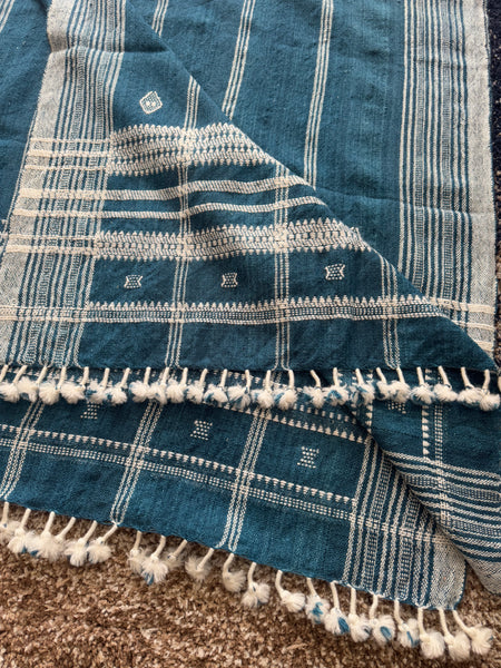 DESI WOOL (sheep wool) NATURAL DYED HAND WOVEN BHUJODI SHAWL