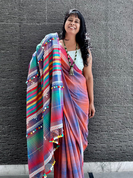 Bhujodi Cotton Saree - Pankhudi