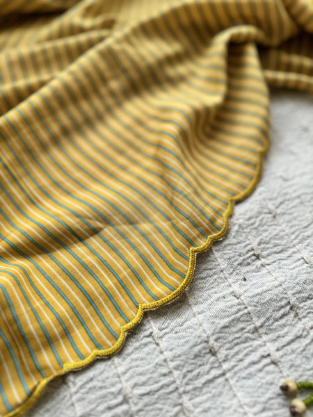 Stripes Modal voile digital printed saree