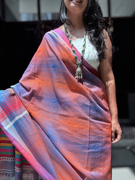 Bhujodi Cotton Saree - Pankhudi