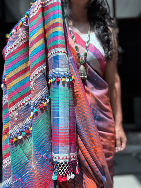 Bhujodi Cotton Saree - Pankhudi