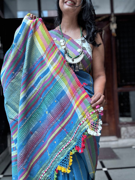 Bhujodi saree - Organic Kala Cotton - Aarohi