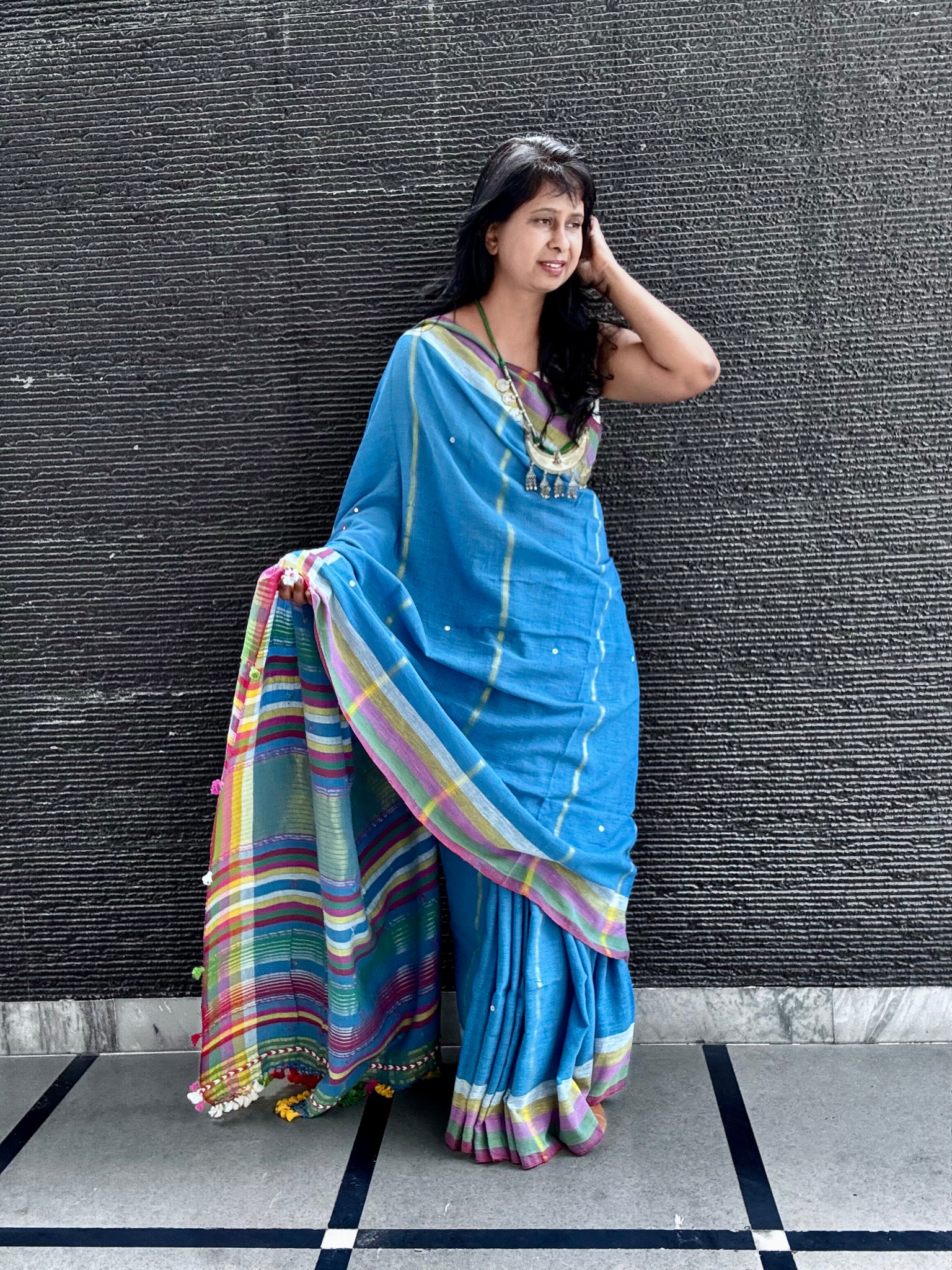 Bhujodi saree - Organic Kala Cotton - Aarohi