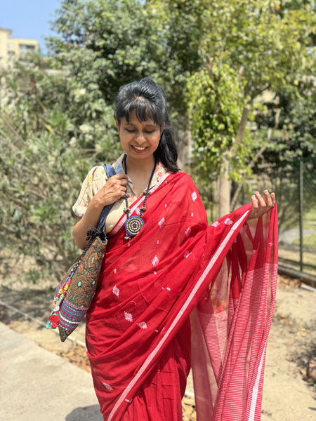 Ramya - jacquard buta cotton saree