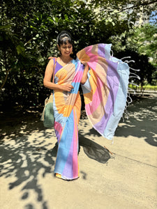 Handloom woven cotton saree