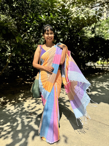 Handloom woven cotton saree