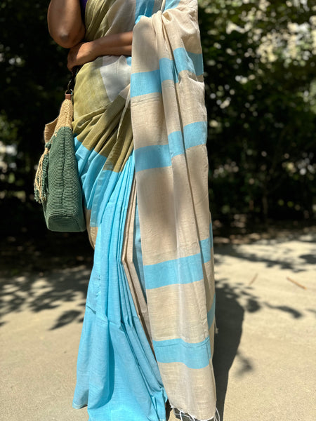 Handloom woven cotton saree