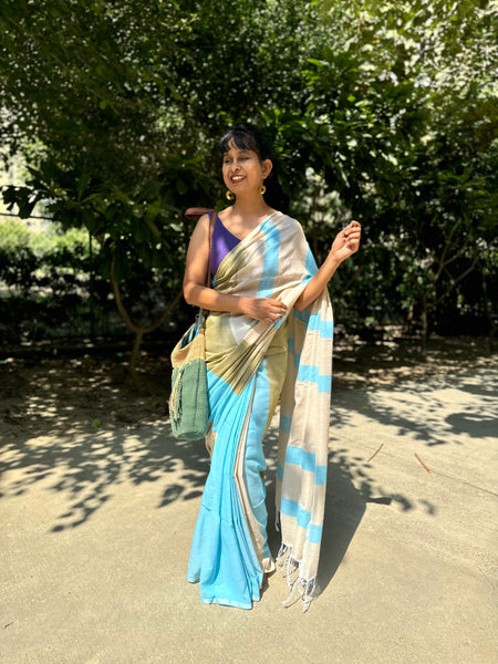 Handloom woven cotton saree